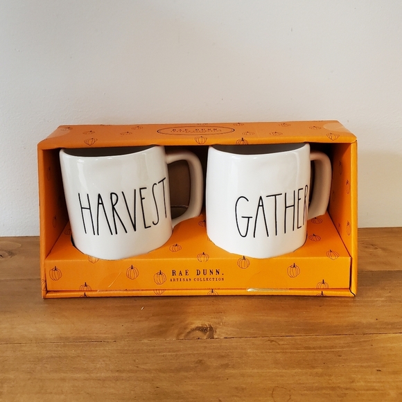 RAE DUNN | Mugs x 2 -  Harvest and Gather (Thanksgiving / Fall) - Picture 5 of 6